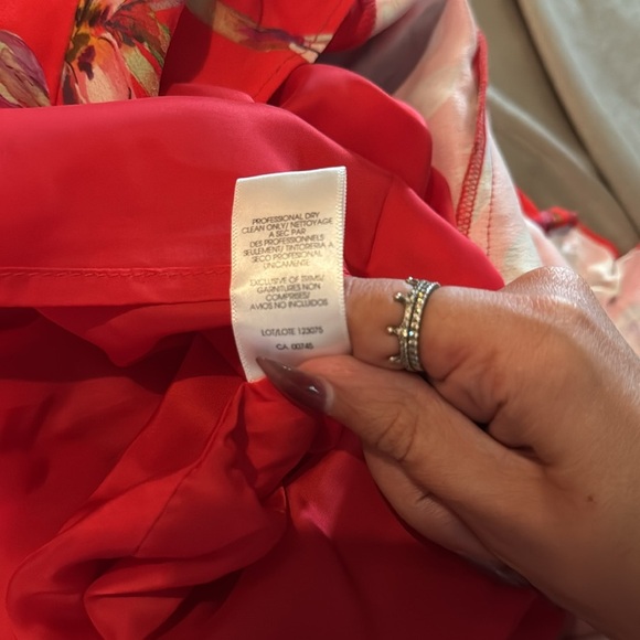 NWT AMUR Alexia Red Floral Ruffle Midi Dress As Seen On TV Size 2 – Retail $598 - Picture 7 of 8